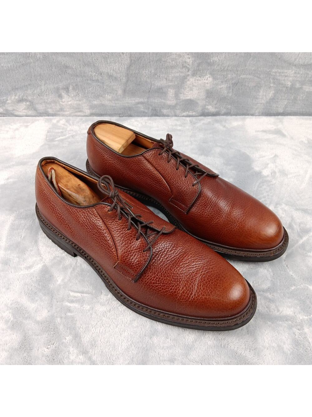 RARE Allen Edmonds Warton Pebbled Leather USA Men's Size 10.5D Loafers Brown